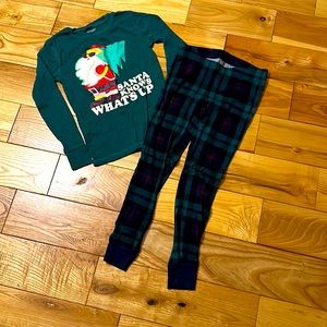 Old Navy Unisex Kids “Santa” Pajamas, Sz 12